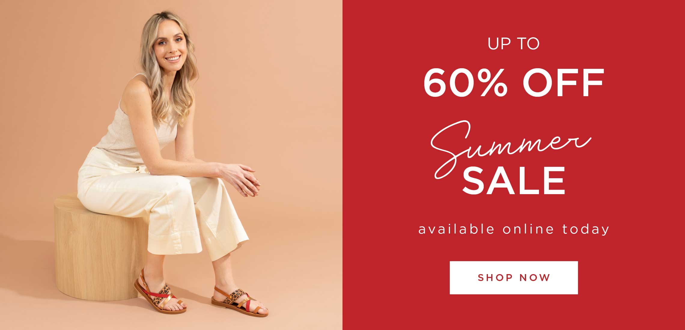 Up to 60% off summer sale available online today - shop now